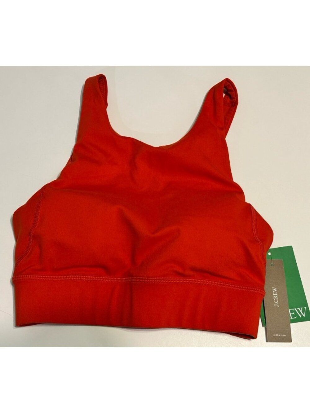 NWT J Crew Orange High Neck Sports Bra XXS workout Gorpcore